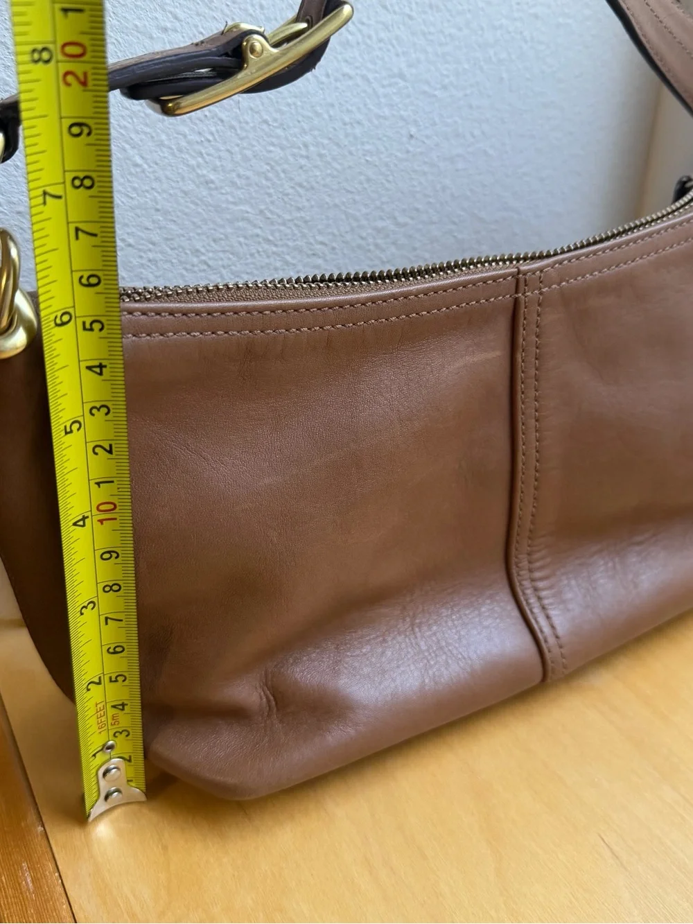 Coach VTG Legacy Crescent Brown Leather Shoulder Bag Adjustable Strap